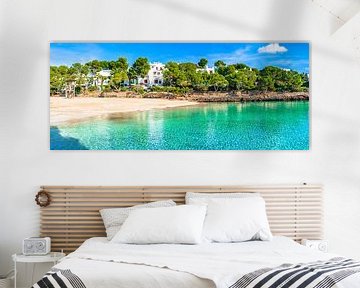 Beautiful view of Cala Gran beach, idyllic bay on Mallorca, by Alex Winter