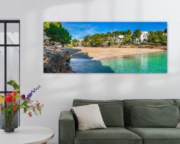 Panorama view of beach Cala Gran in Cala D'or, Majorca island by Alex Winter