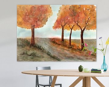 Bomen in de herfst van Sandra Steinke