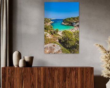 Vue de la baie de la plage de Cala Llombards au bord de la mer à Majorque sur Alex Winter