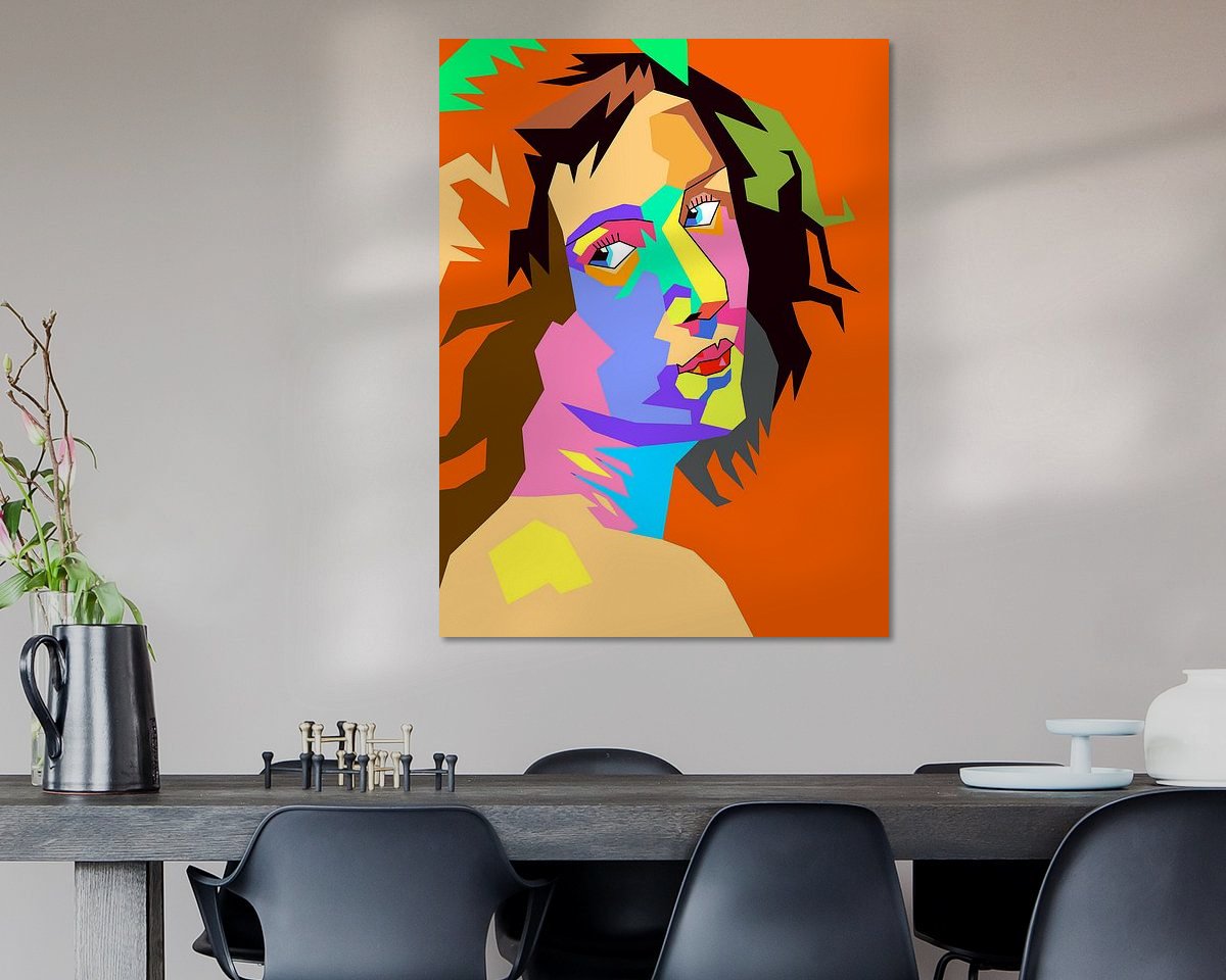 Voorbeeld van het werk in een kamer