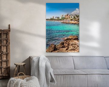 Îles Baléares, plage de Cala Millor au bord de la mer à Majorque sur Alex Winter