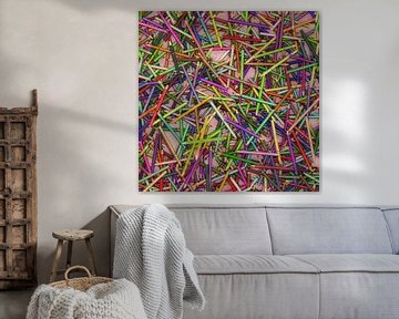 Buntstifte, ein modernes Werk mit bunten Farben von Arjen Roos