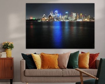 Sydney Skyline by night van Diederik De Reuse