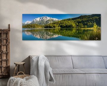 Lautersee en Karwendelgebergte van Walter G. Allgöwer