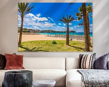 Santa Ponsa, beautiful seaside with palm trees on Majorca by Alex Winter
