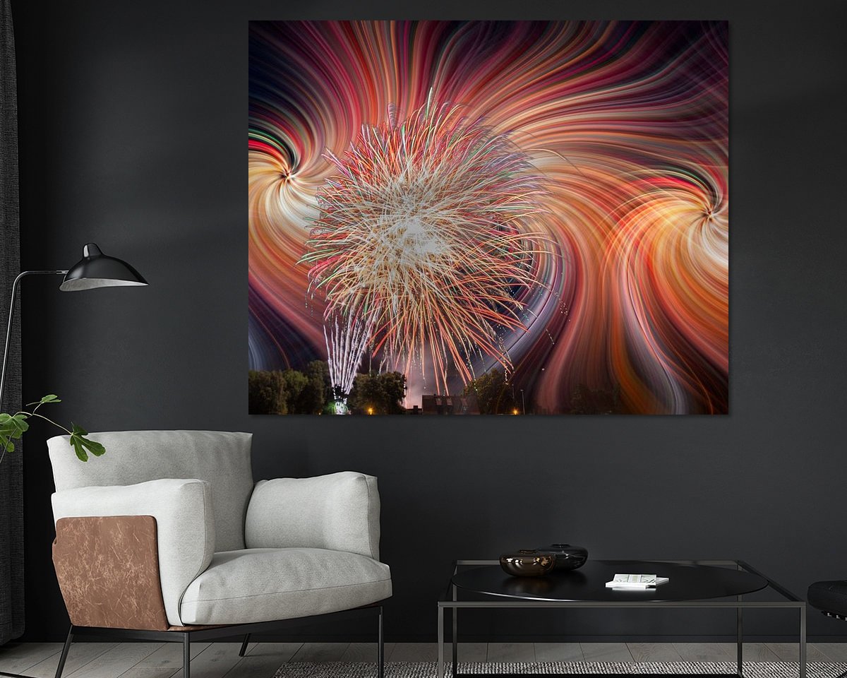 Voorbeeld van het werk in een kamer