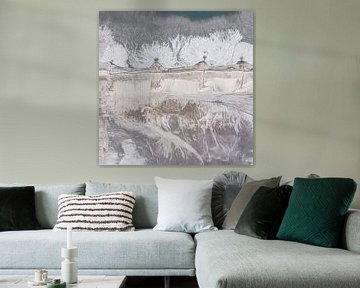 Winter - abstract landschap van Gisela- Art for You