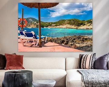 Spain Mediterranean Sea, beautiful bay beach of Camp de Mar by Alex Winter
