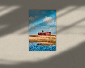 Rote Hütte an der dänischen Küste von Florian Kunde