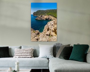 Felsige Küstenklippen auf der Insel Mallorca, Mittelmeer von Alex Winter