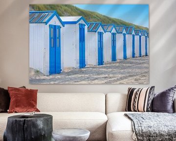 Strandhütten auf Texel. von Justin Sinner Pictures ( Fotograaf op Texel)