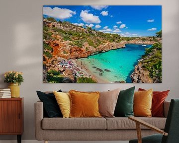 Beautiful island scenery, idyllic seaside of Calo des Moro beach by Alex Winter