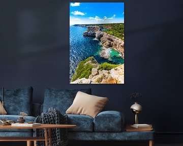 Island scenery on Majorca, beautiful rocky cliffs coastline by Alex Winter