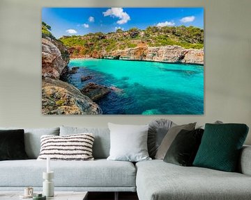 Prachtig strand in een baai op het eiland Mallorca, aan de kust van Calo des Moro van Alex Winter