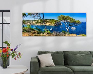 Panoramablick auf die Bucht von Portals Vells mit Luxusyachten von Alex Winter