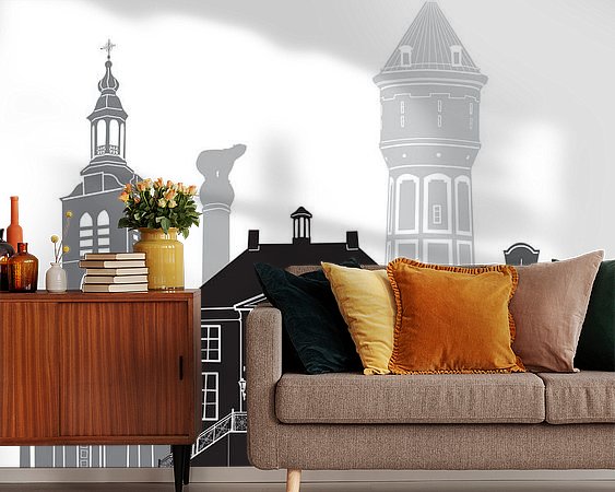 Voorbeeld van het werk in een kamer