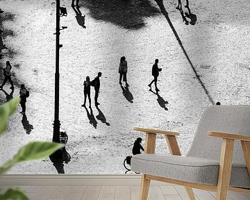 Silhouettes on the Piazza del Popolo - Rome, Italy by Suzanne Spijkers