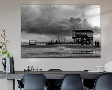 Haus am Nordseestrand in schwarzweiß von Tilo Grellmann | Photography