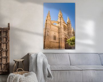 Vue détaillée de la cathédrale La Seu à Palma de Majorque, Espagne sur Alex Winter