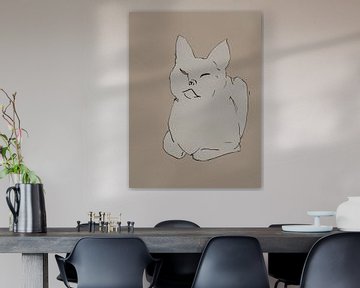 Skizze einer Katze von Paul Nieuwendijk