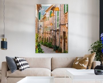 Beautiful street at the mediterranean village of Valldemossa by Alex Winter