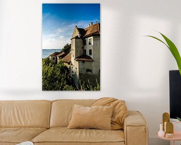 facade castle Meerrsburg in Meersburg with view to Lake Constance Germany by Dieter Walther