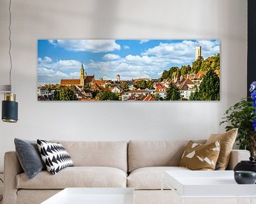 Panorama Oude Stad Ravensburg met Meelzak in Opper-Zwaben Duitsland van Dieter Walther