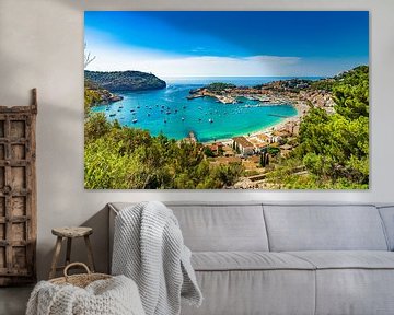 Blick auf Port de Soller, eine Hafenbucht auf Mallorca von Alex Winter