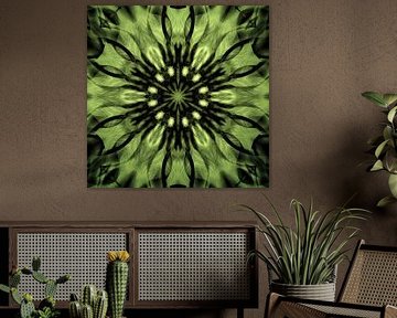 Lichtgevende groene mandala