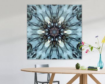 Blauw mandala bloemblaadje