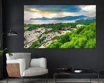 Coast view of the bay in Cala Rajada on Mallorca island, by Alex Winter