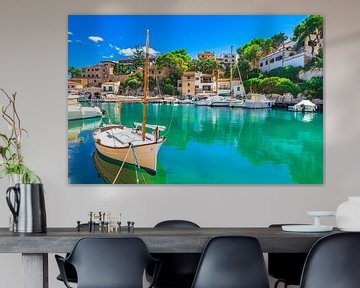 Boats at old fishing village of Cala Figuera Santanyi by Alex Winter