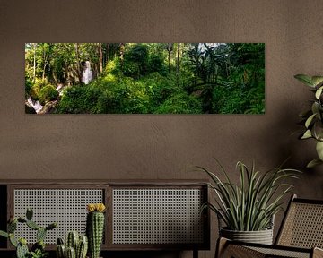 Panorama - Waterval in de Jungle van Bali van Ellis Peeters