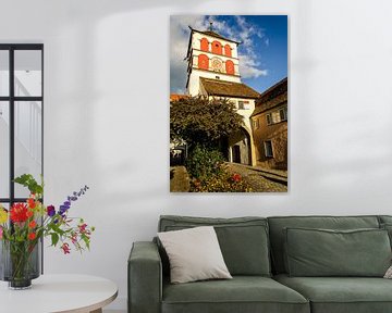 Martinstor mit Stadtmauer der Altstadt von Wangen im Allgäu Deutschland von Dieter Walther