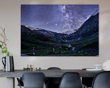 Glacier in Gran Paradiso under starry skies by Michelle Peeters