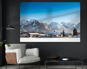 Winter in Oberstdorf with Allgäu Alps in Germany by Dieter Walther