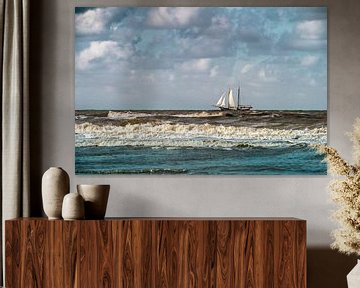 Segelschiff vor der Küste von Stephan Zaun
