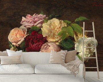Roses on a table, Henri Fantin-Latour