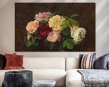 Roses on a table, Henri Fantin-Latour