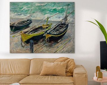 Drie vissersboten, Claude Monet