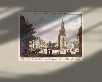 Balthasar Friedrich Leizel, Blick auf den Jan Roodenpoort Turm in Amsterdam, 1755 - 1779