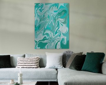 Abstract sea green by Mandy Jonen