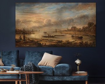 Riviergezicht bij zonsopgang, Aert van der Neer (kopie naar)