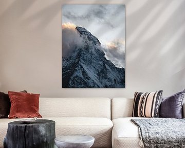 Top van de Matterhorn, Zwitserland van Joren van den Bos