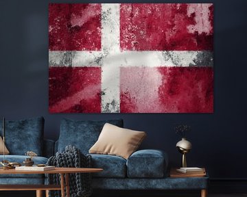 Denemarken Vlag Vintage van Grafikdesign Manuel Groß