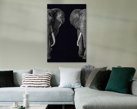 Voorbeeld van het werk in een kamer