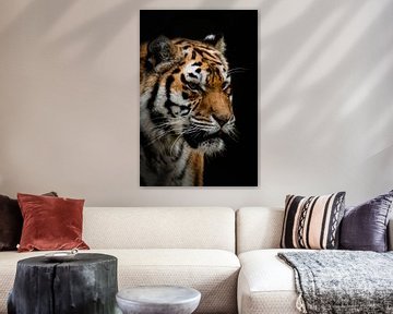 Portrait de tigre sur Marjolein van Middelkoop