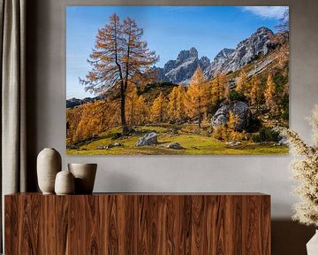 Berglandschaft "Herbst in den österreichischen Alpen". von Coen Weesjes