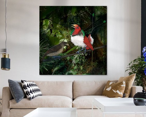 Voorbeeld van het werk in een kamer